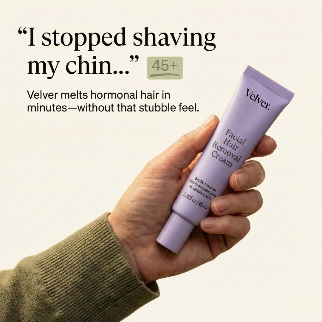 Velver — Hair Removal Cream for Menopause Chin & Upper-Lip Hair (45+)