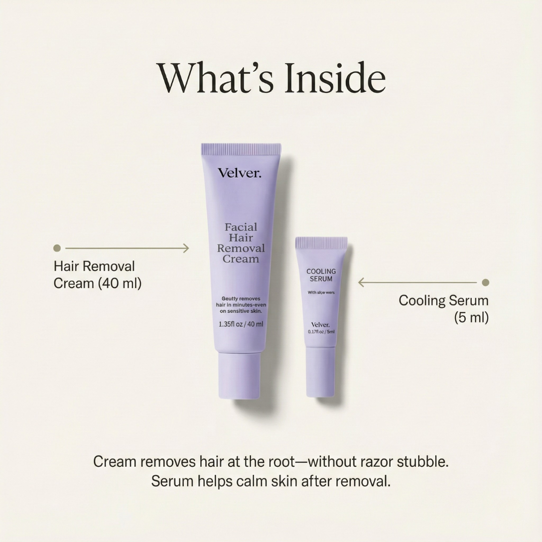 Velver — Hair Removal Cream for Menopause Chin & Upper-Lip Hair (45+)