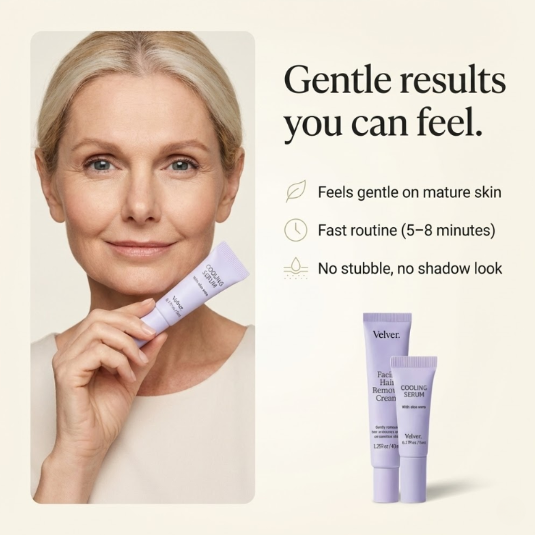 Velver — Hair Removal Cream for Menopause Chin & Upper-Lip Hair (45+)